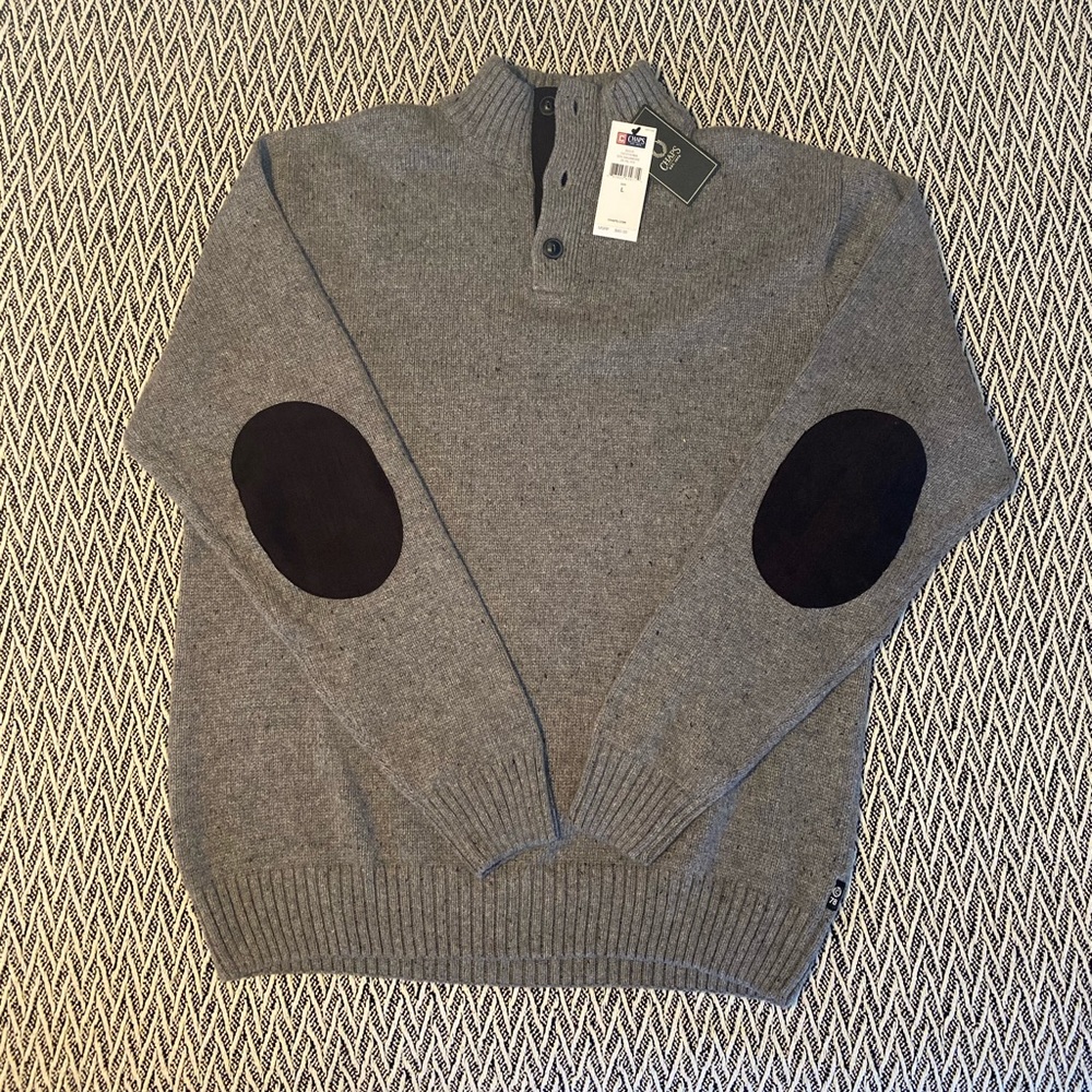 Chaps Sagmore Patched Elbow Sweater NWT